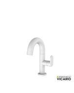 Μπαταρία Νιπτήρα με βαλβίδα clic-clac White Matt Armando Vicario Slim 500010-300