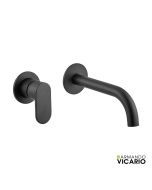 Μπαταρία Νιπτήρα Τοίχου Slim Vicario Black Matt 500045-400