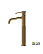 Μπαταρία Νιπτήρα Υψηλή με Βαλβίδα Clic-Clac Lumiere Vicario Antique Brass 516041-221