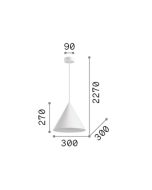 A-LINE SP1 D30 NERO Ideal Lux 232744