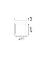 UNIVERSAL PL D40 SQUARE 3000K Ideal Lux 240374