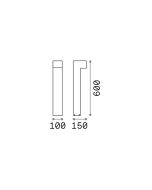 SIRIO PT2 H60 GRIGIO Ideal Lux 246970