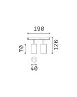 EGO TRACK DOUBLE 16W 3000K ON-OFF WH Ideal Lux 282954
