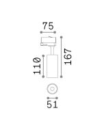 FOX TR 3-PHASE 08W CRI90 3000K ON-OFF WH Ideal Lux 285368