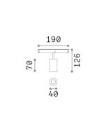 EGO TRACK SINGLE 08W 3000K DALI WH Ideal Lux 286426