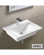 Νιπτήρας Πορσελάνης Slim 60x46 (1 οπή) SEREL White 3001-300