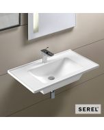 Νιπτήρας Πορσελάνης Slim 80x46 (1 οπή) SEREL White 3035-300