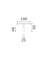 EGO TRACK SINGLE 03W 3000K 1-10V BK Ideal Lux 303666