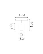 EGO TRACK SINGLE 12W 3000K 1-10V BK Ideal Lux 303703