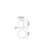 ORACLE SLIM SP D050 ROUND 3000K DALI BK Ideal Lux 304366