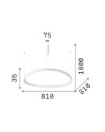 GEMINI SP D081 DALI/PUSH OTTONE 3000K Ideal Lux 304731