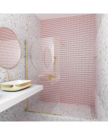 Orabella Serena Brushed Gold H200 70 cm - Καμπίνα ελεύθερης τοποθέτησης με βραχίονα στήριξης τοίχου 30520