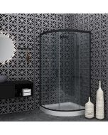 Orabella Vitalia Angolo Easy Fix Black matt H200 80X80 - Καμπίνα Ημικυκλική 30584
