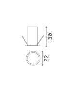 QUARK FI 2.8W 3000K BK Ideal Lux 305844