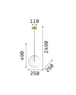 EQUINOXE SP1 D25 CROMO Ideal Lux 306551
