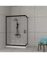 Orabella Stardust Easy Fix H200 Black matt 80X150 - Καμπίνα αντιστρέψιμη, ασύμμετρη 30664
