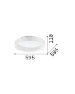 ZIGGY PL D060 NERO Ideal Lux 307213