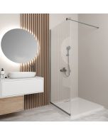 Orabella Serena Gun metal H200 70 cm - Καμπίνα ελεύθερης τοποθέτησης με βραχίονα στήριξης τοίχου 30796