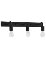 Φωτιστικό ράγα 3φωτη  AS-25ΑΡ 3/L RAGA BLACK ΑΠΛΙΚΑ ΜΕΤΑΛΛΙΚΗ Heronia 31-1206