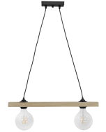 Ράγα μοντέρνο φωτιστικό Ε/27 RAGA 2L CABLE WOOD Heronia 31-1220