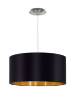 Eglo Maserlo Μοντέρνο Κρεμαστό Φωτιστικό Μονόφωτο με Ντουί E27 σε Μαύρο Χρώμα 31599