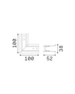 EGO KIT RECESS TRIM L ELECTR CONN HORIZ ON-OFF WH Ideal Lux 320625