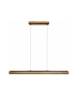 Φωτιστικό Κρεμαστό L110x6,5xH150cm Led SMD 42w 3200lm 2700-6000K Ξύλο-Μέταλλο Μαύρο Trio Deacon 326610232