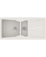 Νεροχύτης Κουζίνας Συνθετικός 104x51cm Ένθετος Eρμάριο 70cm Sanitec Classic 329-14-Metallic-Ice