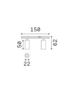 STICK TRACK DOUBLE 06W 3000K Ideal Lux 329512