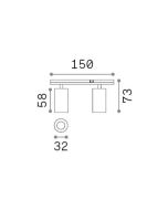 STICK TRACK DOUBLE 10W 3000K Ideal Lux 329536