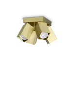 DYNAMITE PL4 SQUARE OTTONE Ideal Lux 371320