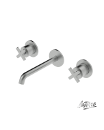 Μπαταρία Νιπτήρα Τοίχου 3 οπών Εlle Cross La Torre Inox 38118-110