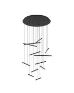 Κρεμαστό Φωτιστικό Μέταλλο Μαύρο D78xH220cm Led 3000K 12000lm Eglo Lindoza 390351