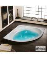 Μπανιέρα Υδρομασάζ Γωνιακή Ακρυλική 120*120 εκ. Sirene Modena MOD120W