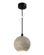 InLight Κρεμαστό φωτιστικό γκρι από travertine marble 1XGU10 D:11 x 11cm 4087