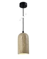 InLight Κρεμαστό φωτιστικό γκρι από travertine marble 1XΕ27 D:10 x 19cm 4089