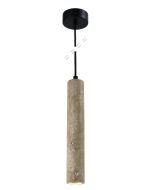 InLight Κρεμαστό φωτιστικό γκρι από travertine marble 1XGU10 D:7,5 x 30cm 4090