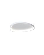 Πλαφονιέρα οροφής LED 25W 3CCT από λευκό μέταλλο και ακρυλικό D:61,5x5cm 42043-White