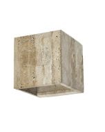 InLight Επιτοίχιο φωτιστικό γκρι από travertine marble 1XG9 D:12 x 12cm 43064
