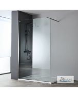 Διαχωριστικό κρύσταλλο ντουζιέρας IWIS Walk-in 50 ρυθμιζόμενo από 46 έως 48εκ., Devon Clean Glass Inox AISI304 PVD Black Brushed  IW50C-411