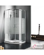Ημικυκλική καμπίνα ντουζιέρας QUADRANT 80 (77-79εκ.), Starlet Stripes Chrome QS80S-100