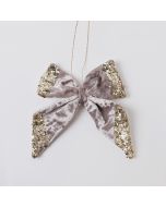 ΒΕΛΟΥΔΙΝΟΣ ΦΙΟΓΚΟΣ, ΓΚΡΙ, ΜΕ GLITTER, 20x20cm Eurolamp 600-44716