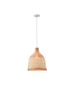 ΦΩΤΙΣΤΙΚΟ ΚΡΕΜΑΣΤΟ BAMBOO ΜΟΝΟΦΩΤΟ 1XE27 Max 15W Φ310X1580mm ΜΠΕΖ ARTE ILLUMINA EARTHY Eurolamp 144-33096