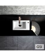 Νιπτήρας Πορσελάνης Kube 40x23 (1 προχ.οπή) GSI WHITE  8984-300