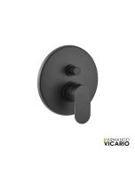 Μίκτης Εντοιχισμού 2 Εξόδων Slim Vicario Black Matt 500050D-400