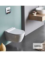 Λεκάνη Κρεμαστή SMART25/52 με κάλυμμα Slim Soft Close 9005SC, Serel White  SM2500SC-300
