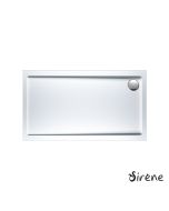 Ντουζιέρα Ακρυλική Παραλληλόγραμμη 140x90 extra-flat Φ90 Sirene White  E14090-300