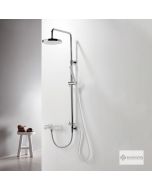 Ρυθμιζόμενη Κολώνα Ντους με κεφαλή Φ20 για σύνδεση μεΜπαταρία Λουτρού, Inox 51400R-110