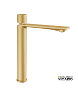 Μπαταρία Νιπτήρα Υψηλή με Βαλβίδα Clic-Clac Halo Vicario Brushed Gold 515041-201