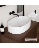 Νιπτήρας Πορσελάνης Skinny 60x40 Scarabeo White 5409-300